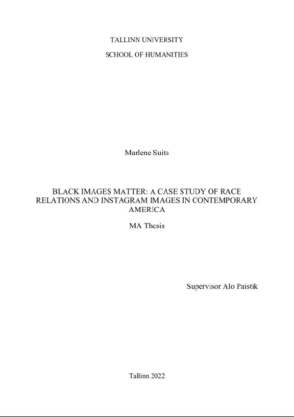 Black images matter: a case study of race relations and Instagram images in  contemporary America | ETERA